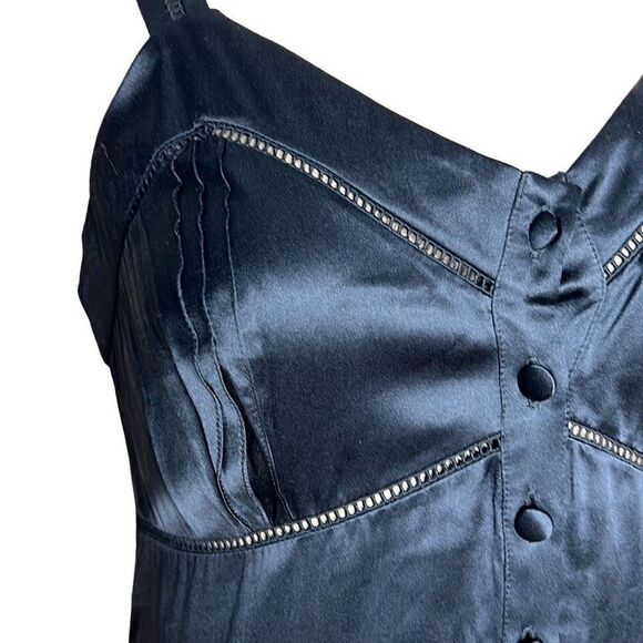 NWT Tufi Duek Silk Black Gisele Dress sz 2 - Picture 4 of 14